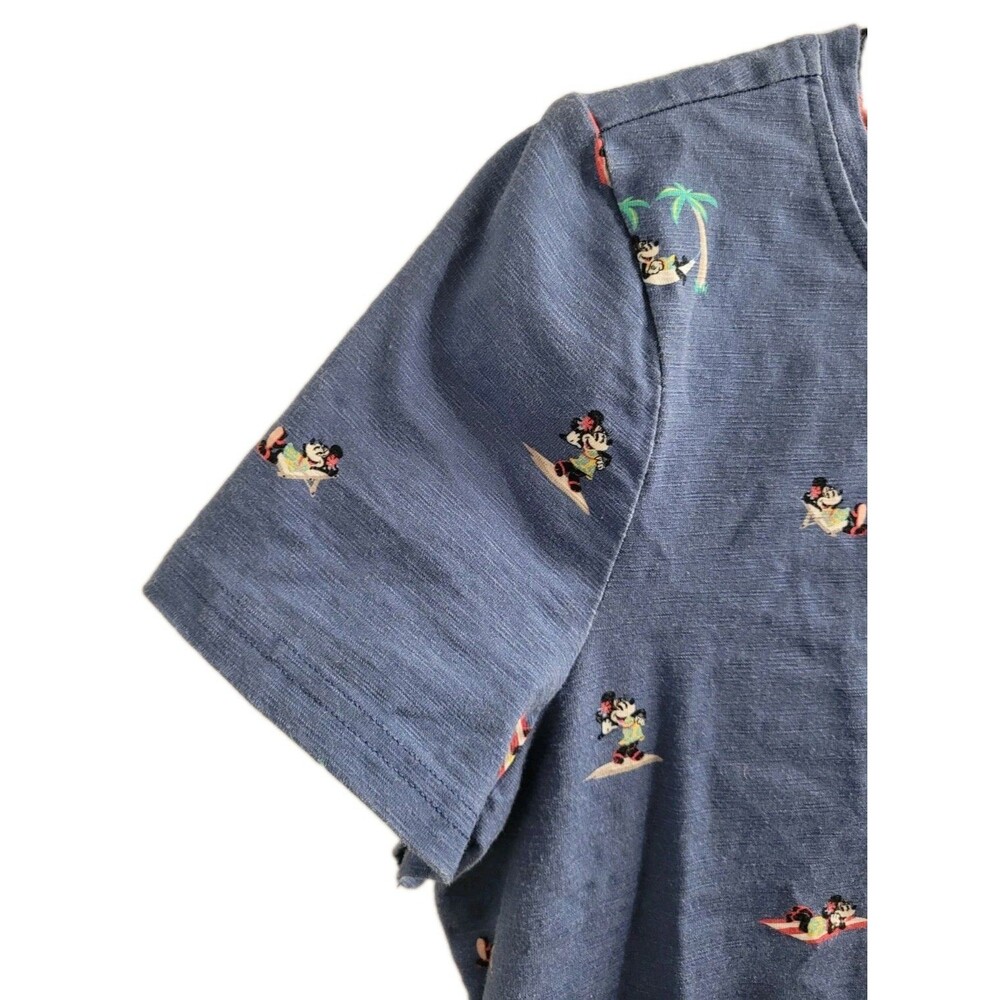 Disney Parks Tommy Bahama Minnie Mouse Hawaiian Dress Blue Cotton Small S - Picture 4 of 9